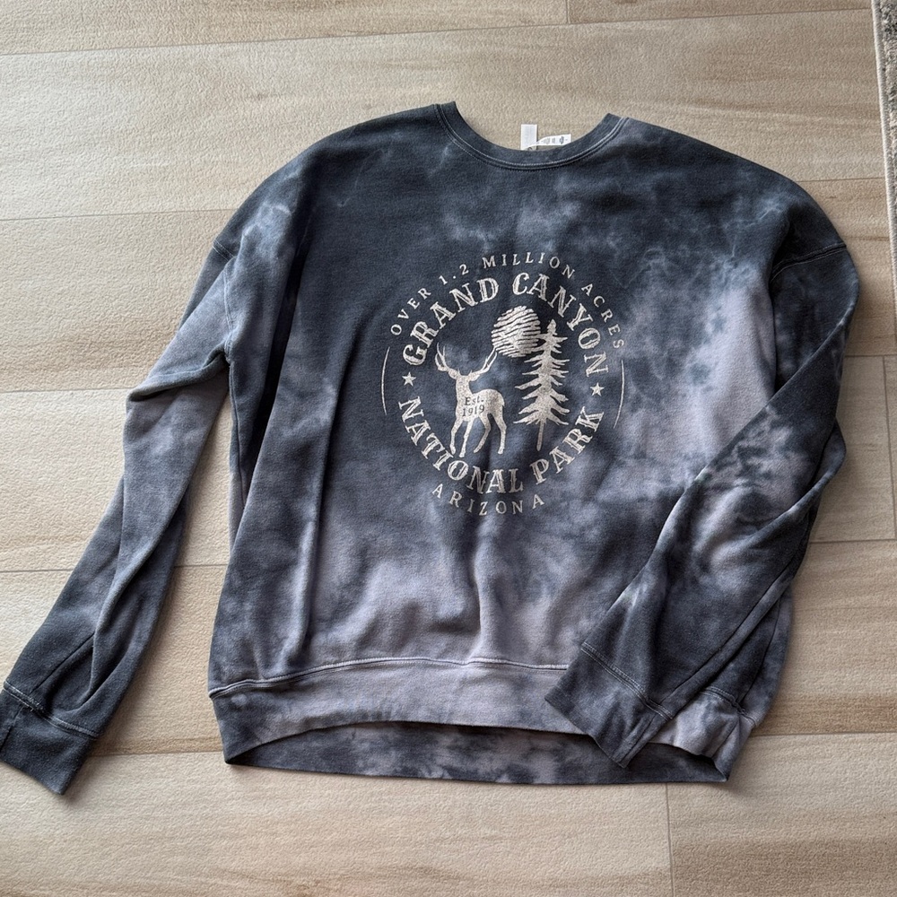 Bella Canvas Blue and Gray Crew Neck Sweater